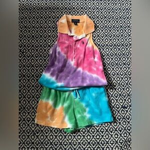 Polo Ralph Lauren Girl tie dye summer Romper jumpsuit